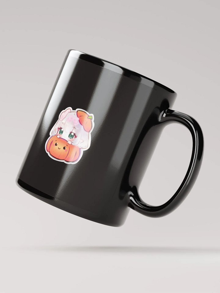 Nemxi's Pumpkin Peeker Black Glossy Mug product image (4)