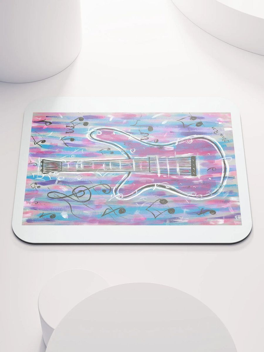 My Guitar (art by Dina R.) acrylic painting picture - mouse pad product image (1)