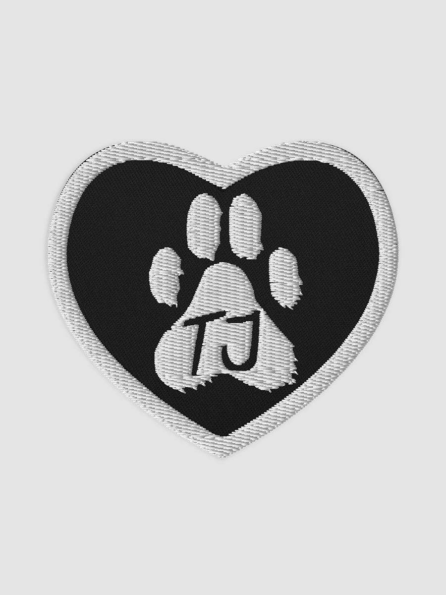 TJ Paw Embroidered Patch - Heart (White Detail) product image (1)