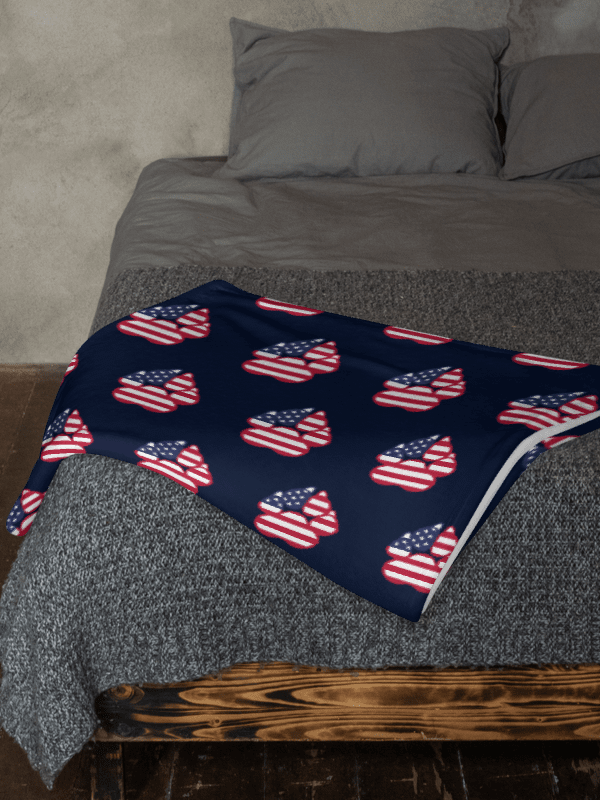 US Paw Print Throw Blanket product image (1)