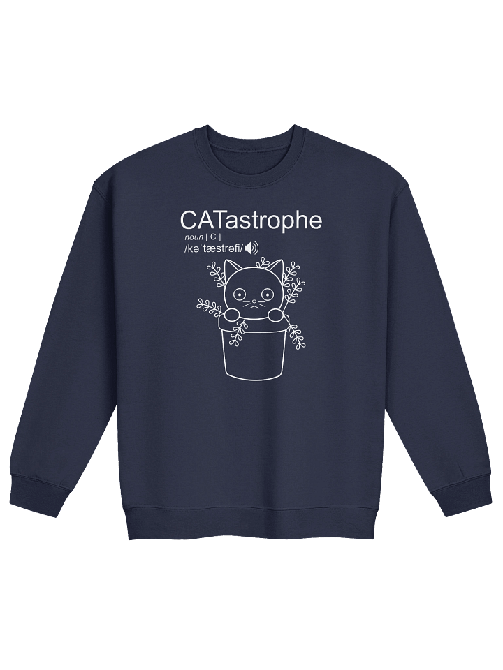 CATastrophe (Cat in Plant Pot) - Unisex Adult Sweatshirt product image (1)