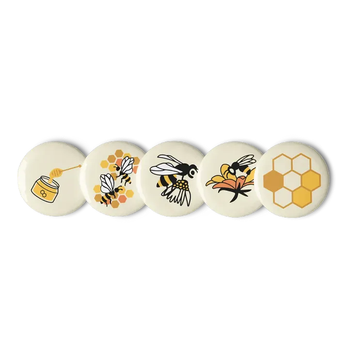 Honeycomb Delight Pin Button Set product image (1)