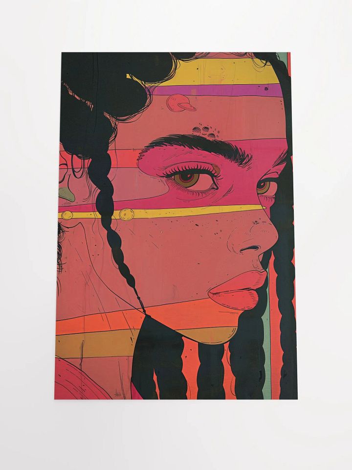 Rebel Hues: Pop Art Poster of a Fierce Teenager product image (1)