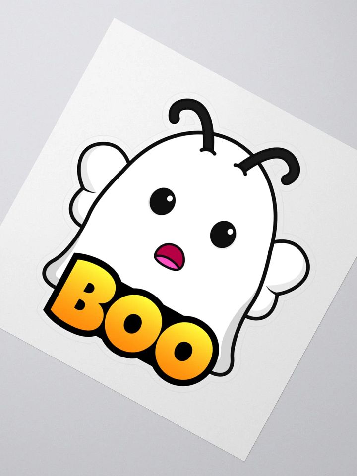 Scary bee sticker says Boo product image (2)