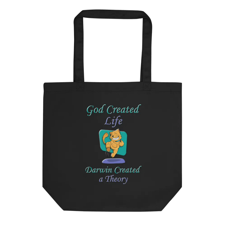 God and Darwin Cat Dance Eco Tote Bag product image (1)