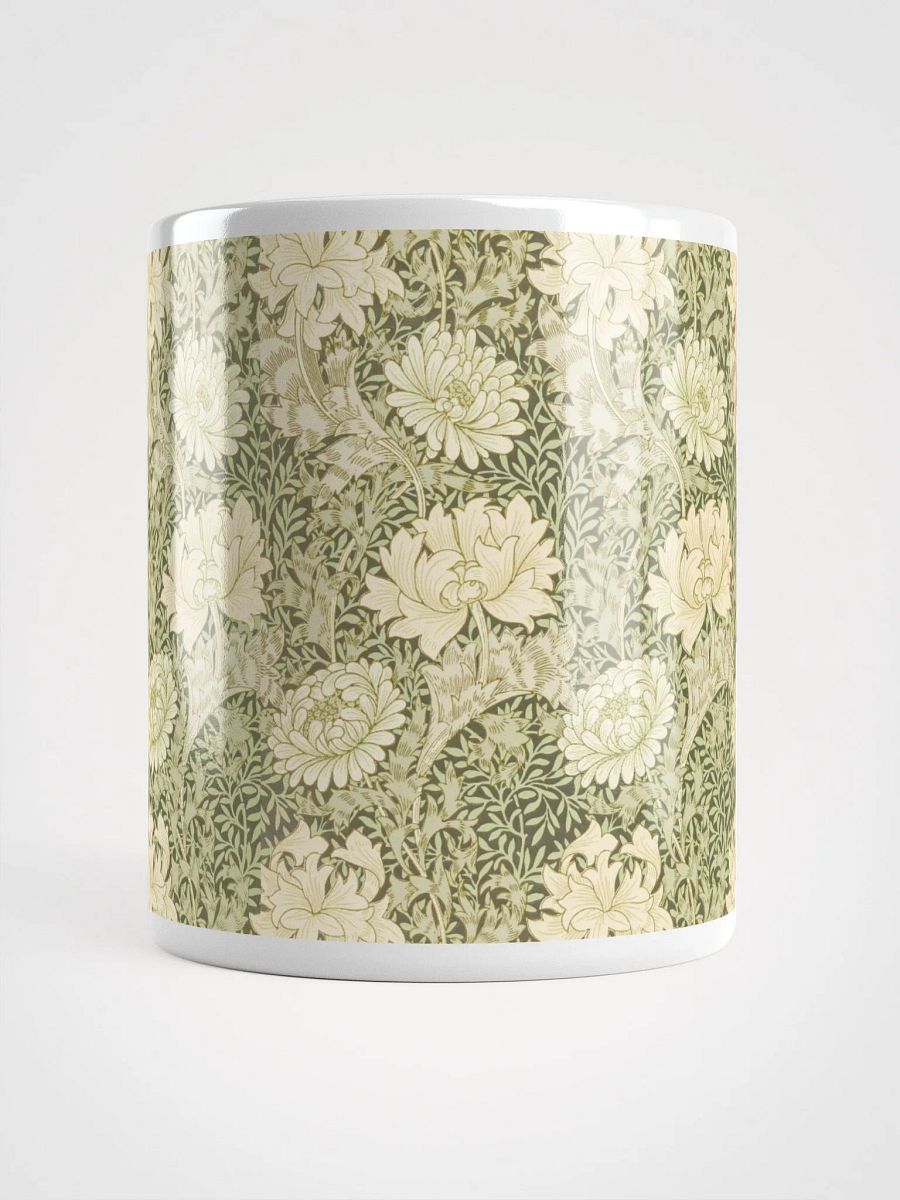 Chrysanthemum Pattern White Glossy Mug product image (5)