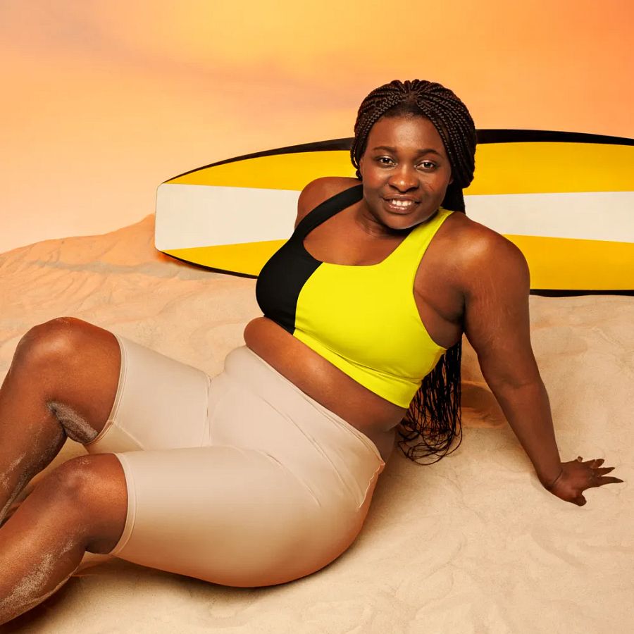 Black & Yellow - Longline Sports Bra product image (6)