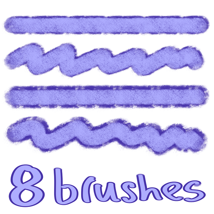 8 Outline Dual Colour Brushes for Procreate product image (2)