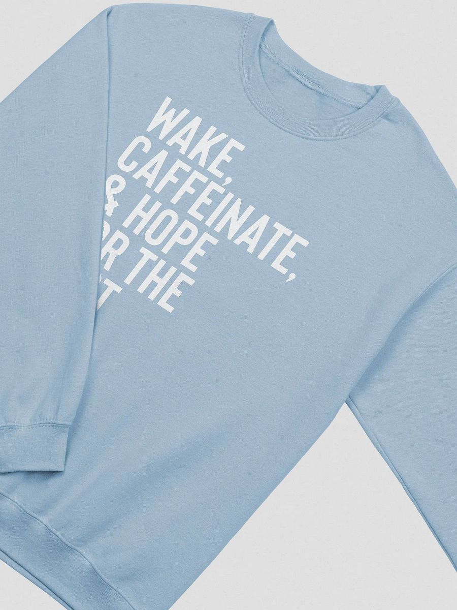 Wake & Caffeinate Pullover (White) product image (3)