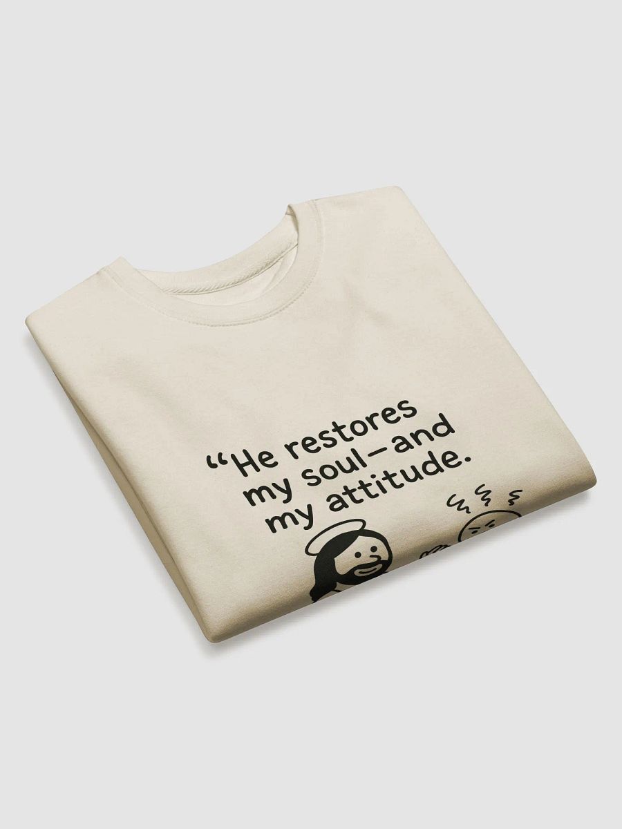 He Restores My Soul And My Attitude Sweatshirt | Psalms Sweatshirt| Sweatshirt for everyday use product image (3)