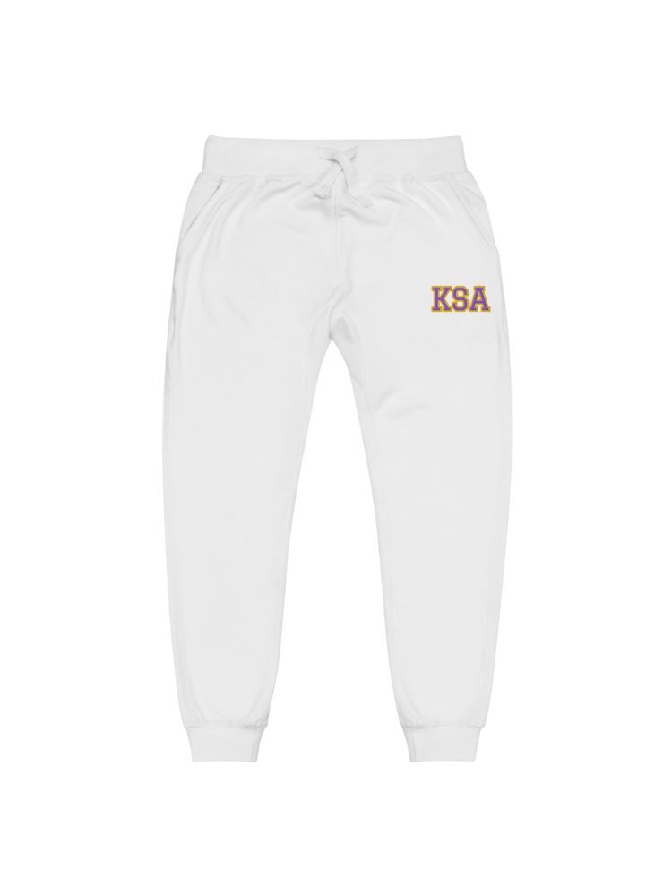 KSA Embroidered Sweatpants (White) product image (1)