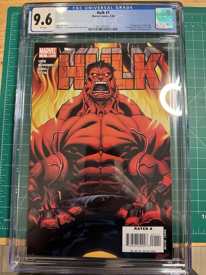 Hulk #1 (2008) | CGC 9.6 | 1st Appearance of Red Hulk (Thunderbolt Ross) | Marvel Key product image (1)