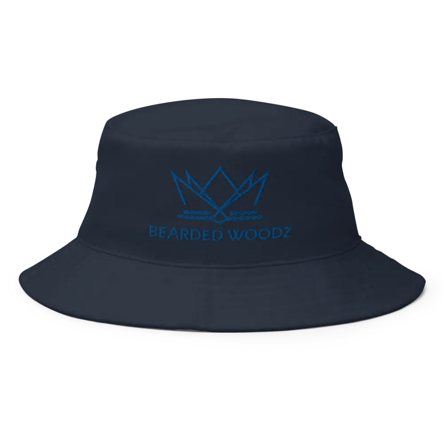 Bearded Woodz Navy Bucket Hat (Royal Embroidery) product image (1)