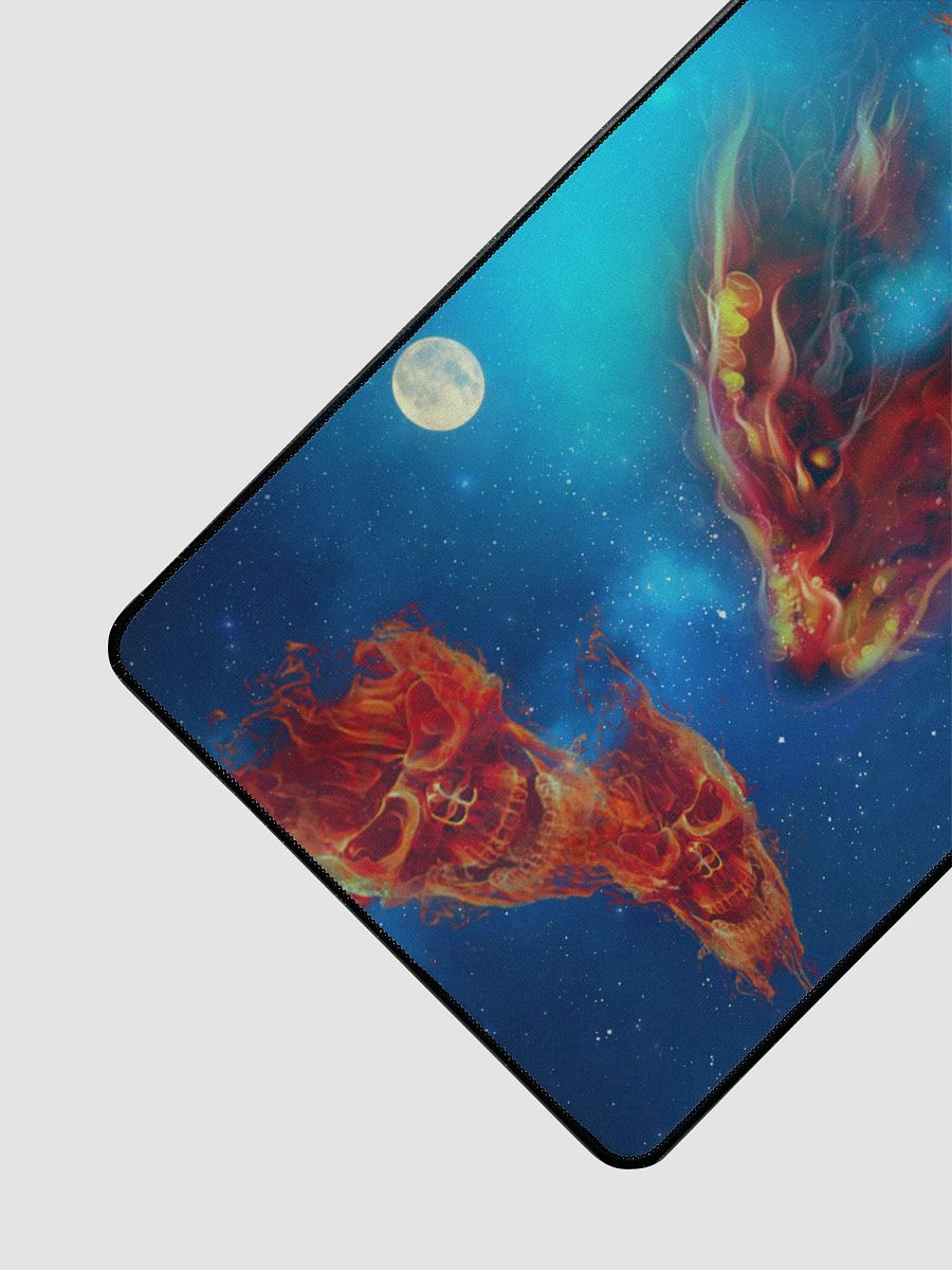 Flaming Wolf and Skulls Desk Mat product image (3)