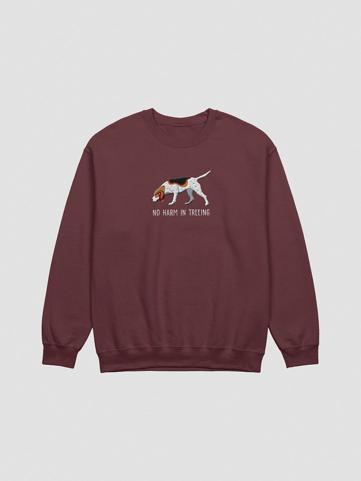 No Harm in Treeing Sweatshirt (Embroidered) of a Treeing Walker Coonhound product image (5)