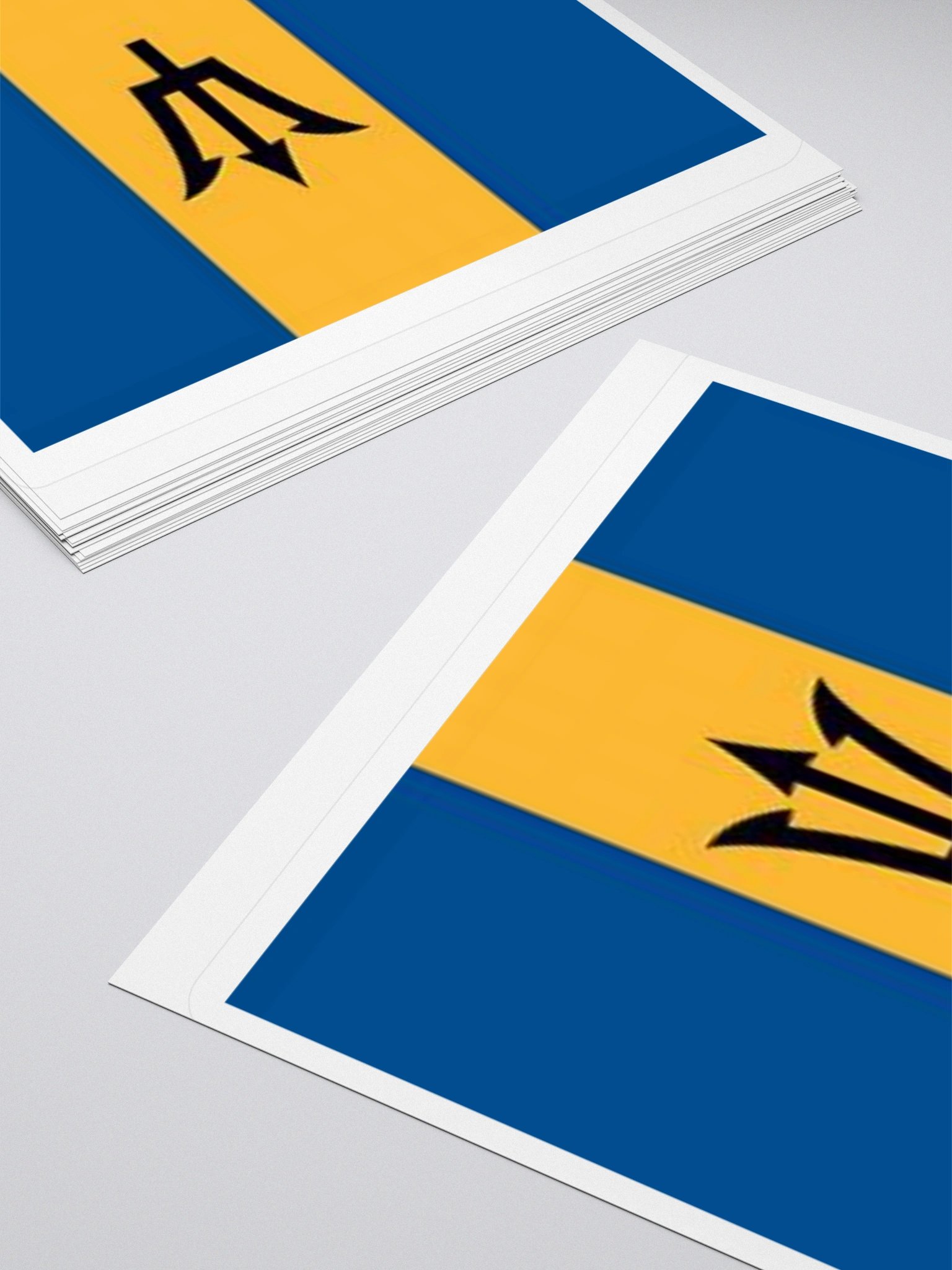 Exclusive Barbados Flag Kiss-Cut Stickers - High-Quality Vinyl, Multiple Sizes product image (11)