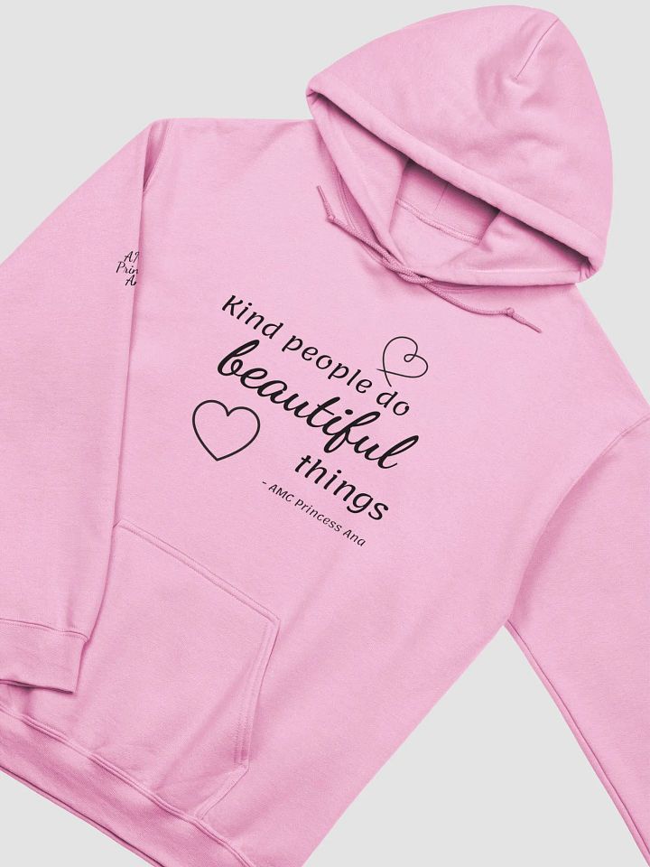 Kind people... PULLOVER Hoodie - Black text product image (2)
