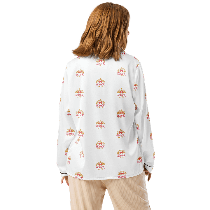 Team K (V-1) Women's Long Sleeve Pajama Top product image (2)