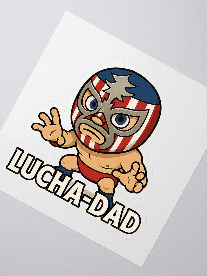 Lucha-Dad Wrestler Kiss Cut Stickers product image (2)