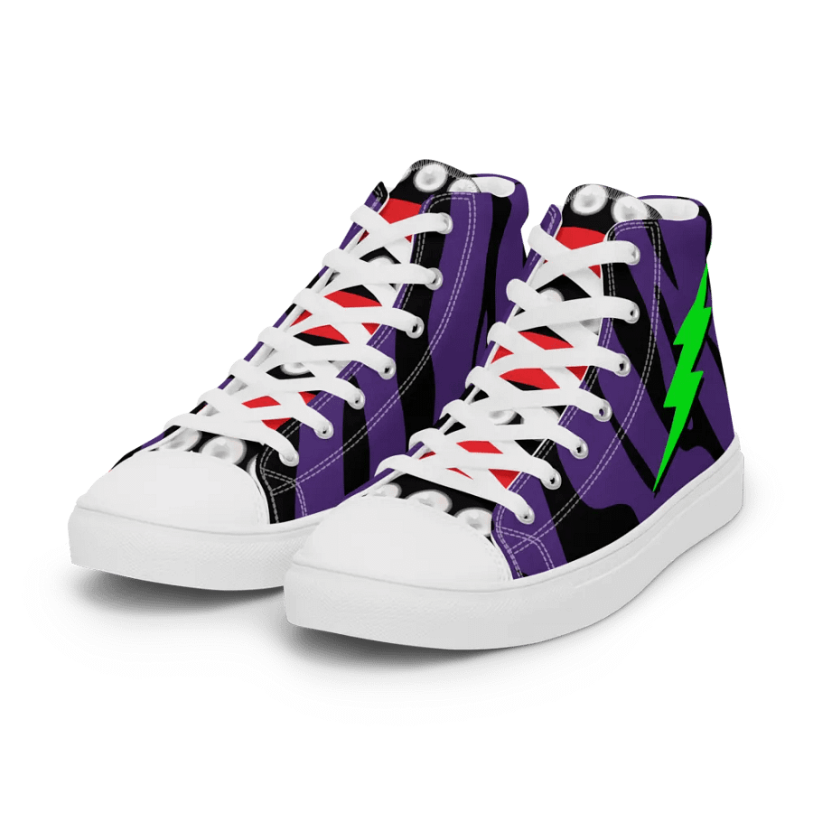 Woman's High-Top Sneakers (Purple Tiger Stripes) product image (4)