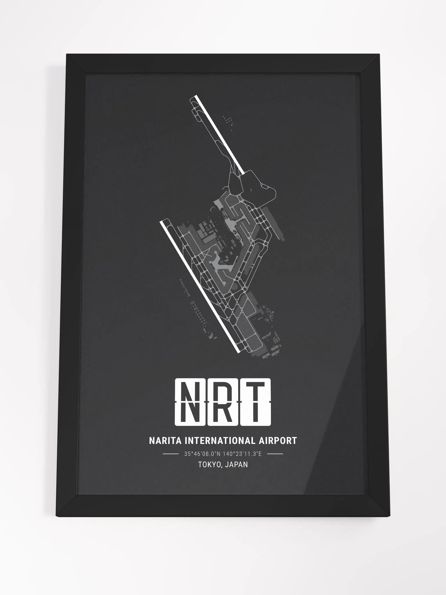 Framed Airport NRT Premium Map On Matt Paper product image (4)