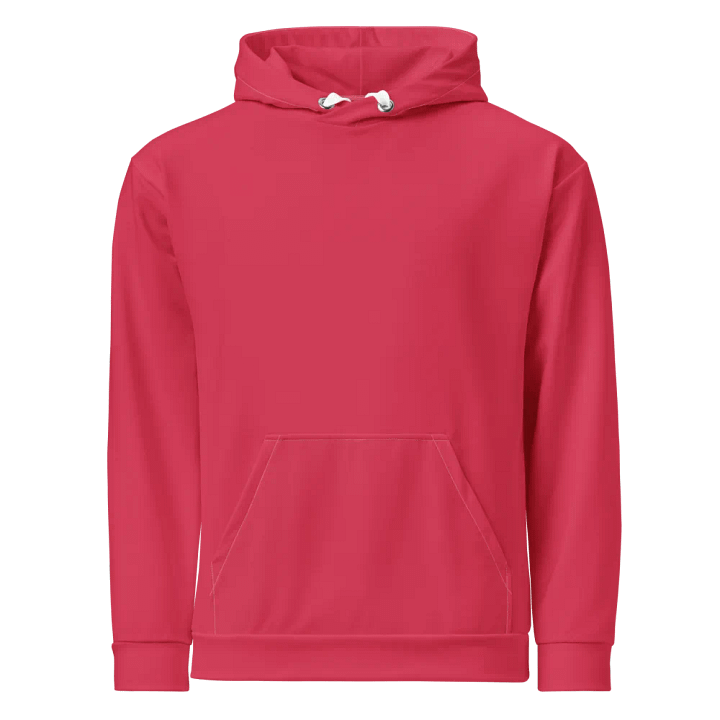 Plain Muted Red Light Summer Unisex Recycled Polyester Heavyweight Premium Hoodie by Treasure Pie product image (1)