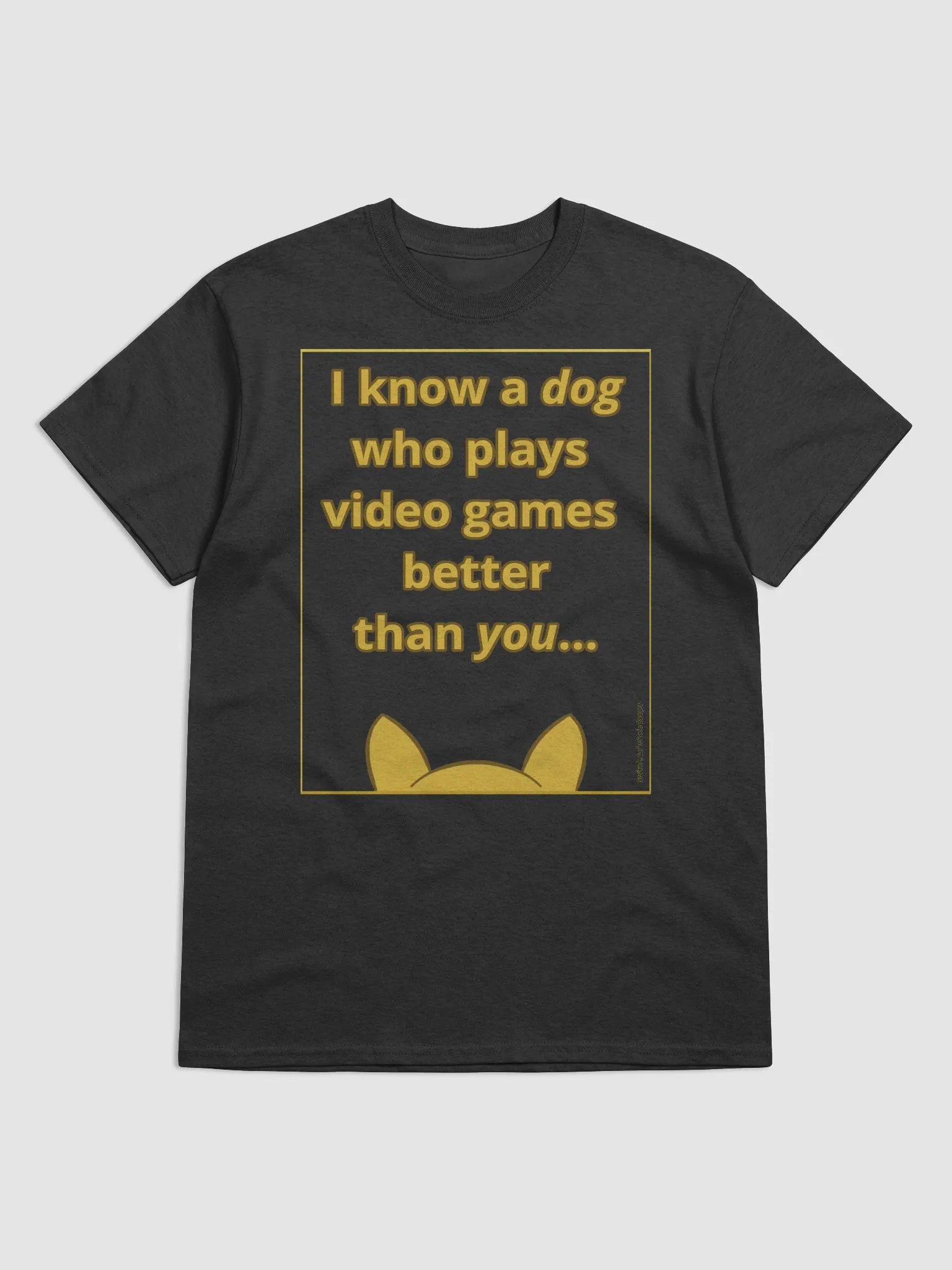 Doopsters I know a Dog Gamer T-Shirt (Dark Colors) product image (1)