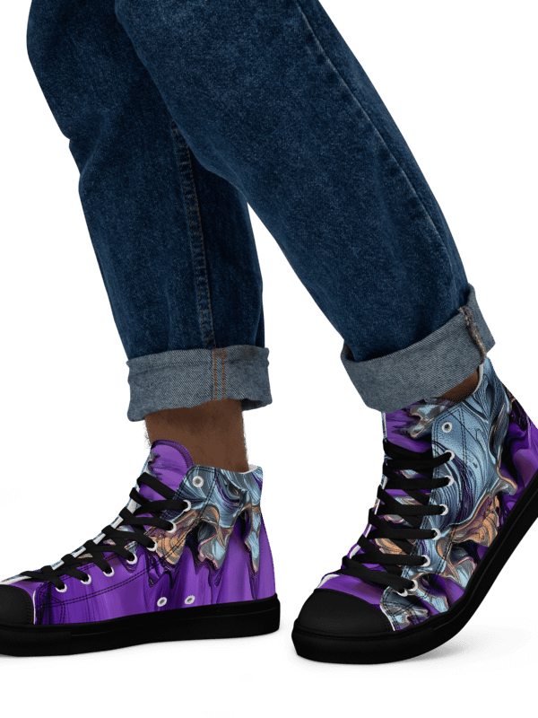 Men's Purple Metallic Fusion High Top Shoes product image (1)