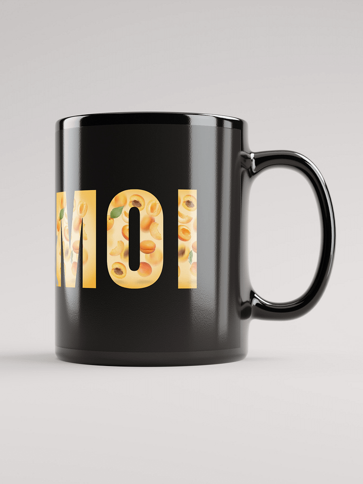 Mug Noir Toi et Moi - Décor Abricots de Provence - Cadeau couple product image (1)