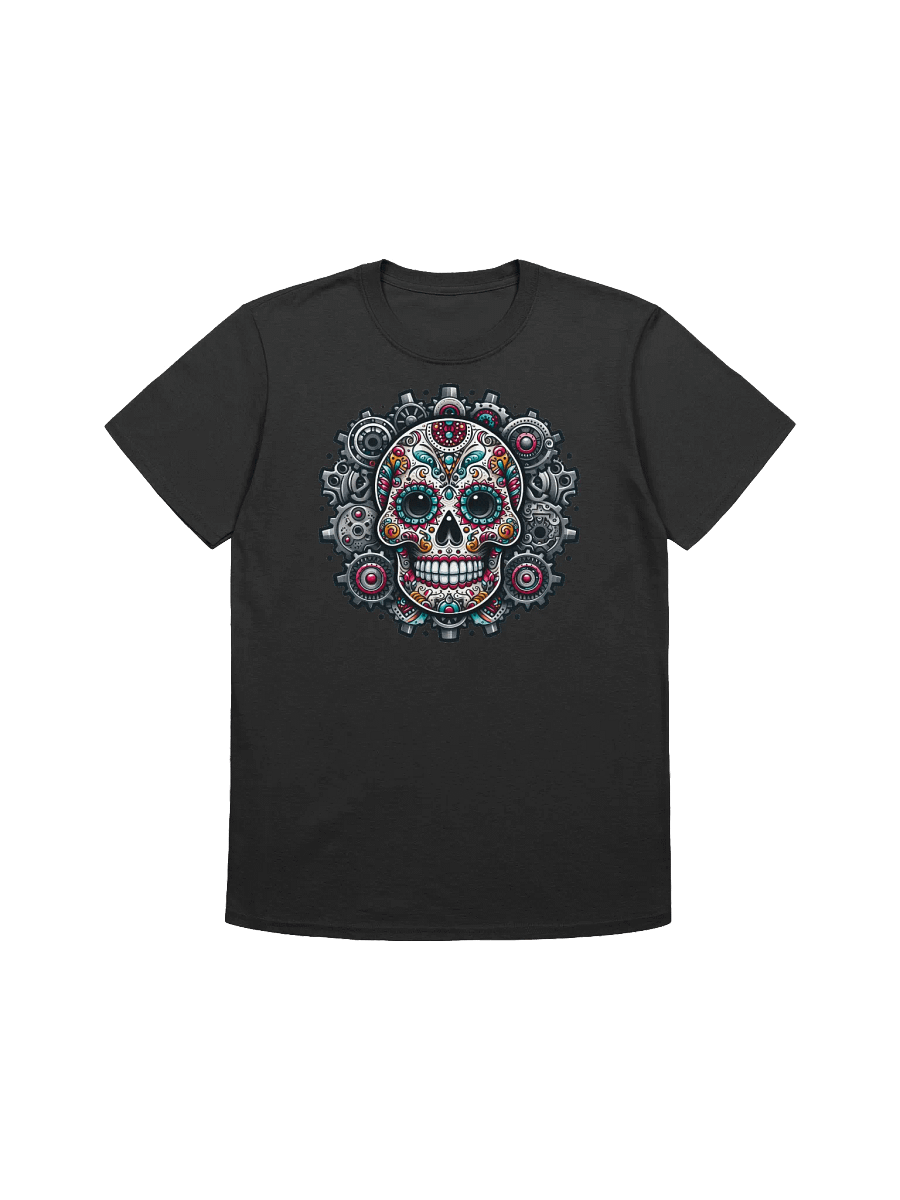 Steampunk Sugar Skull Art - Clockwork Day of the Dead T-Shirt product image (1)