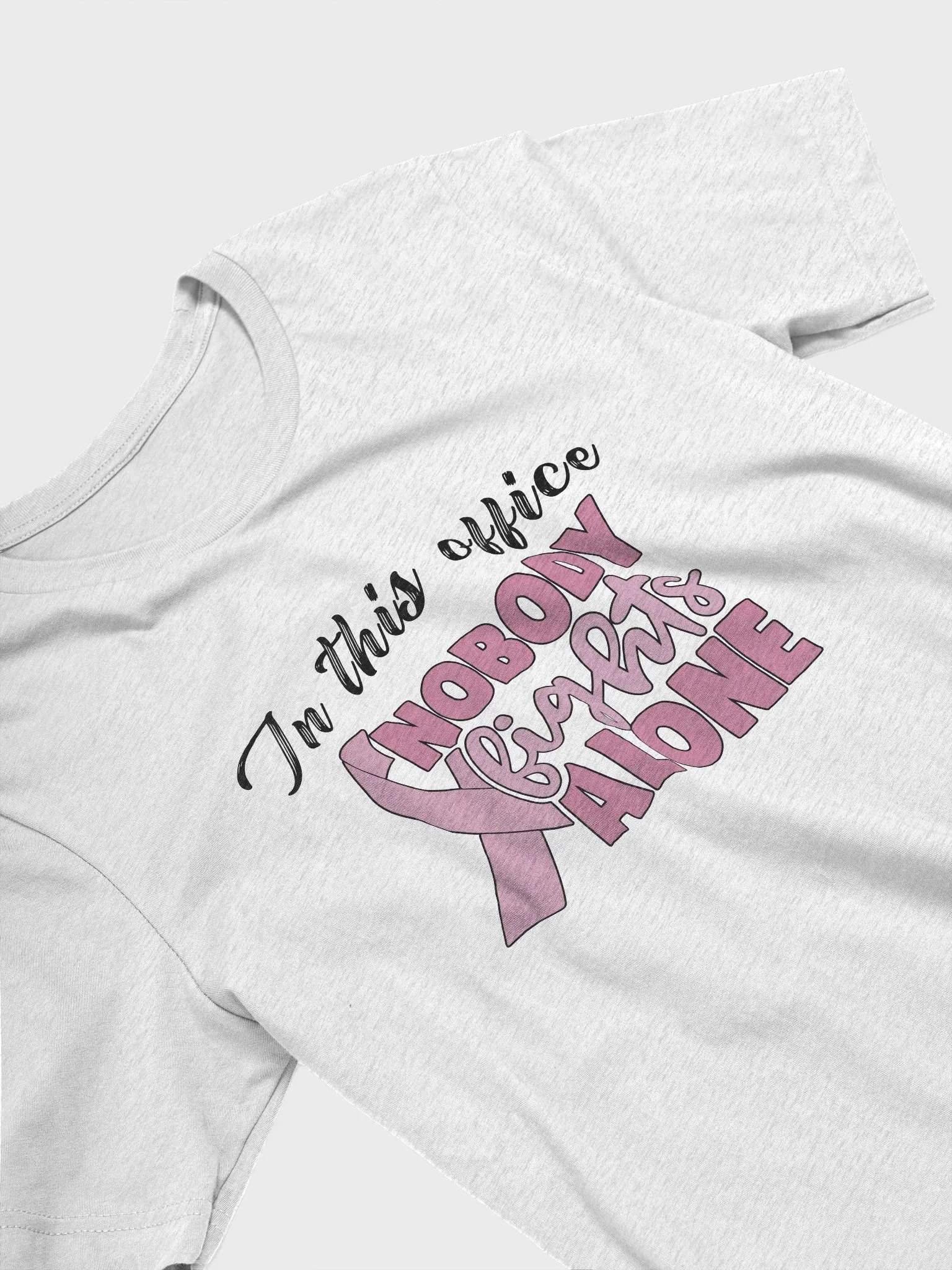 NOBODY FIGHTS ALONE POSTAL WORKER BREAST CANCER TSHIRT product image (3)