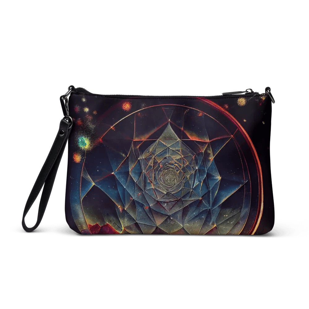 premium faux leather Cosmic Kaleidoscope Crossbody Bag product image (3)
