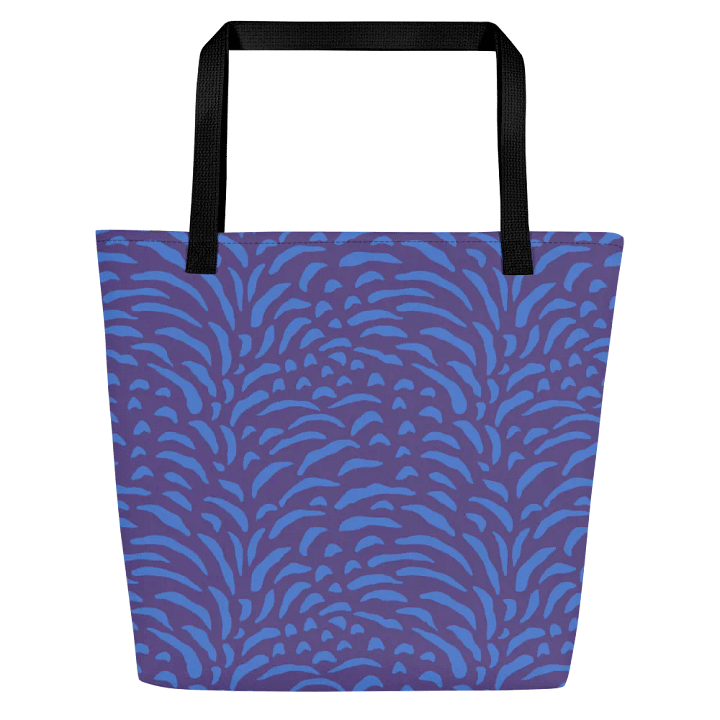 Tabby Cat Stripes Purple & Blue Tote product image (2)