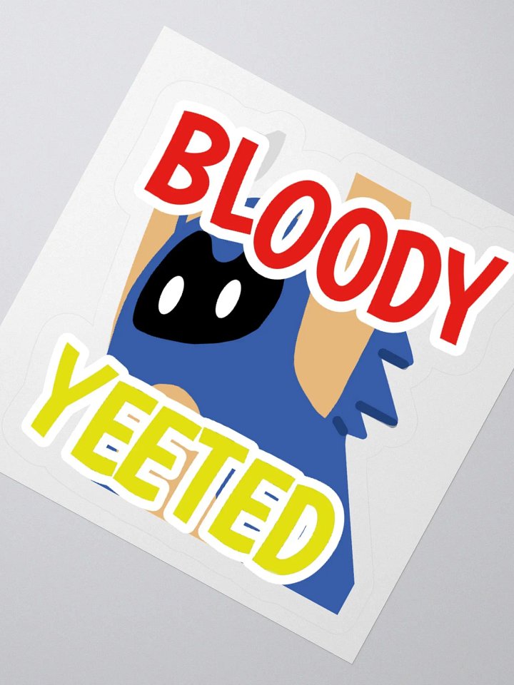 Bloody Yeeted Kiss Cut Sticker product image (2)