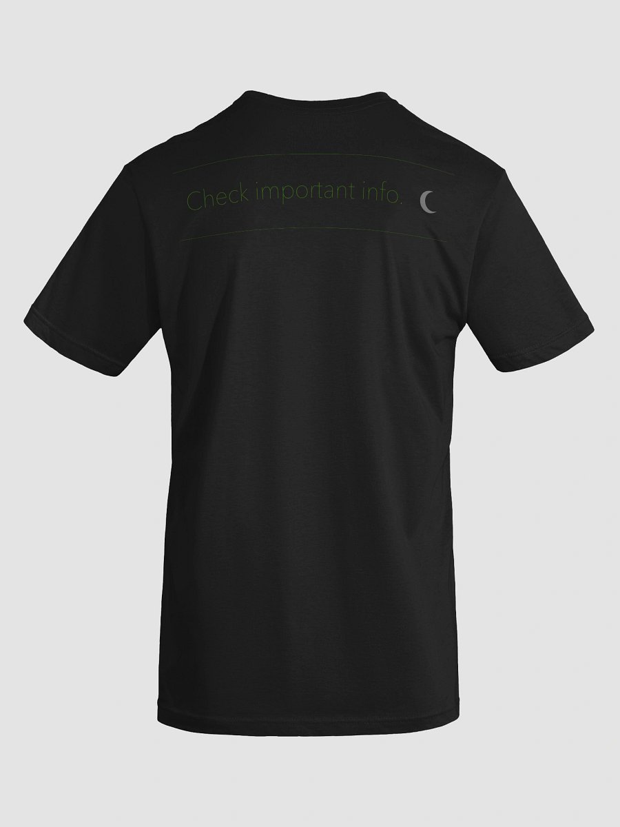 NatGPT: Check important info shirt - Black Tee product image (10)