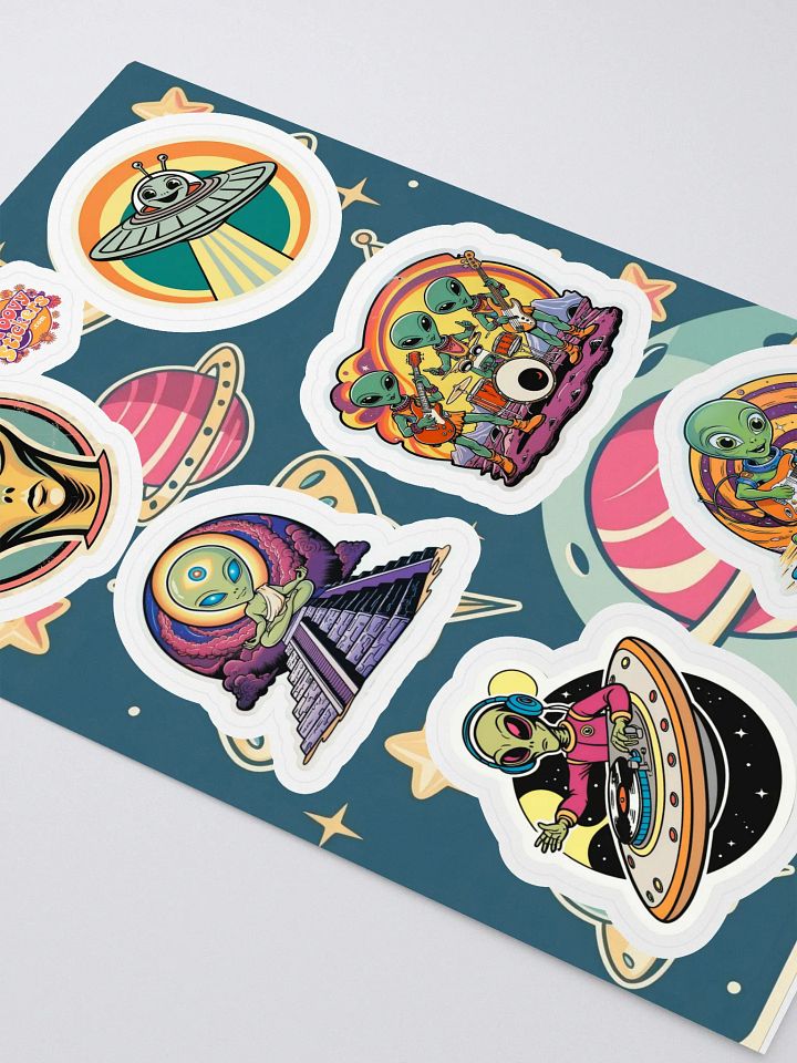 Groovy Aliens Sticker Sheet product image (2)