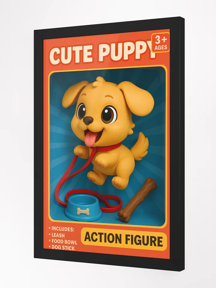Cute Puppy Playtime Action Figure Wall Art product image (5)