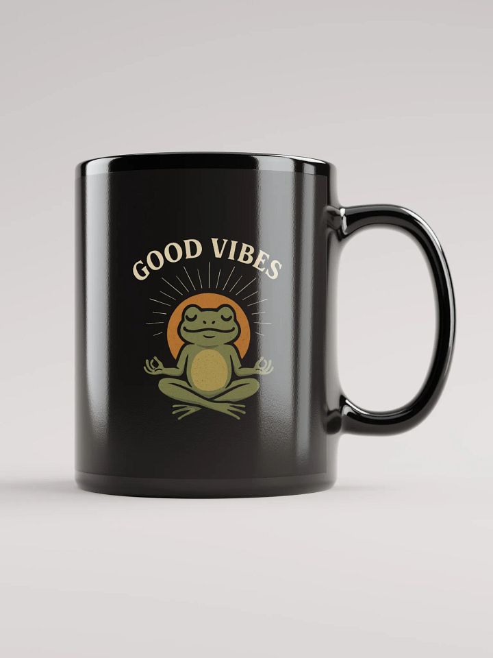 Good Vibes Black Glossy Mug product image (1)