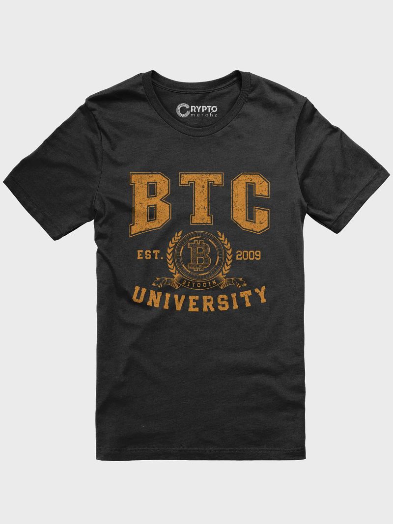 Bitcoin BTC University College Crypto Currency Blockchain T-Shirt