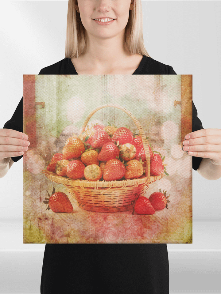 Summer Strawberry Canvas Art Print product image (1)