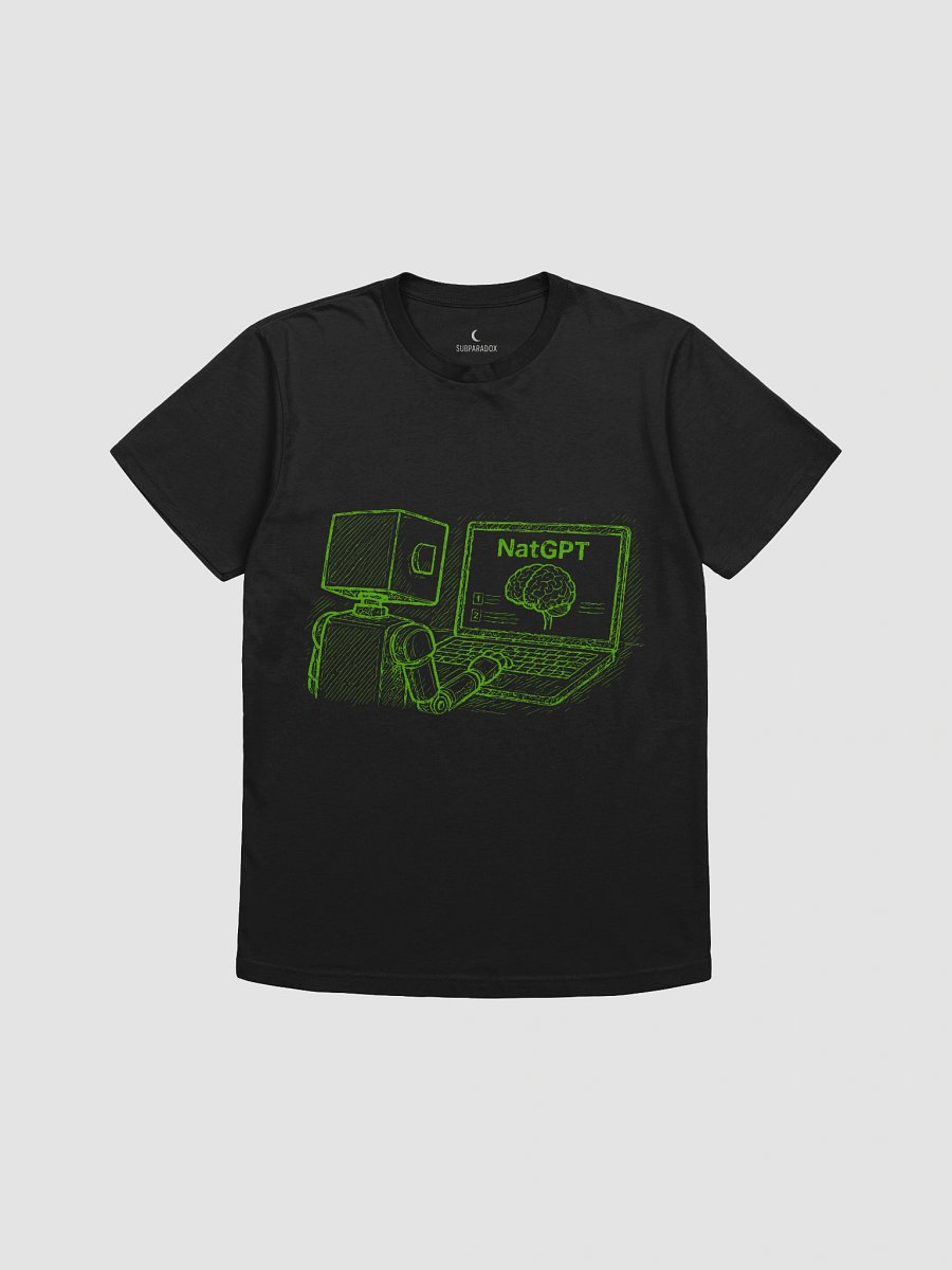 NatGPT: Check important info shirt - Black Tee product image (3)