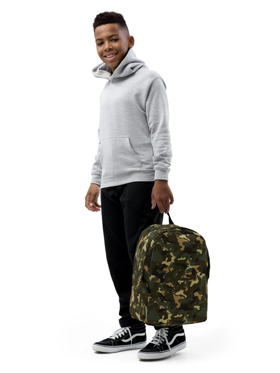 Military Green Camouflage All-Over Print Minimalist Backpack product image (15)