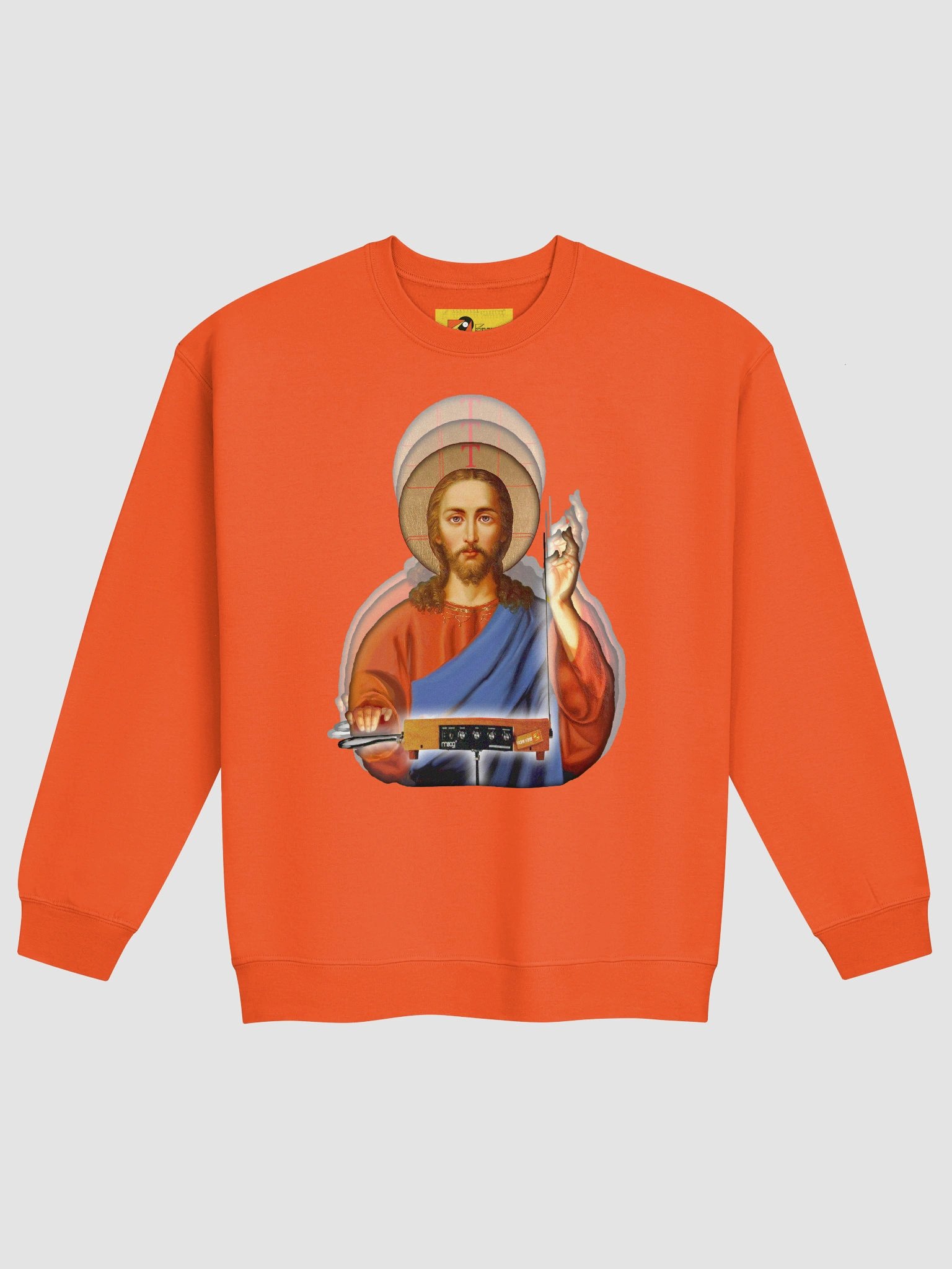 The Holy Theremin by Frank Fonik Techno EDM Classic Crewneck Sweatshirt product image (1)