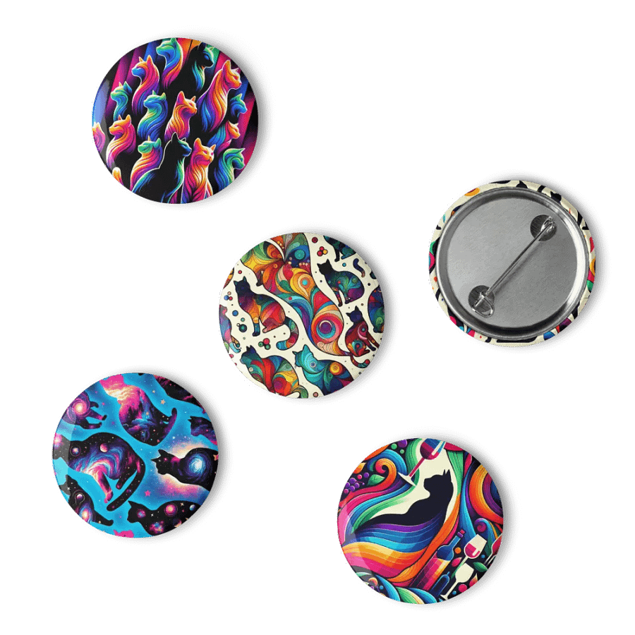 Set of Pin Buttons: Cats 2 product image (4)