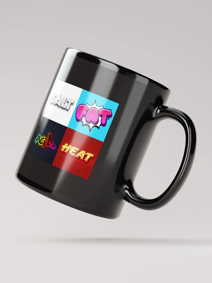 Salt Fat Acid Heat - Black Glossy Mug product image (3)