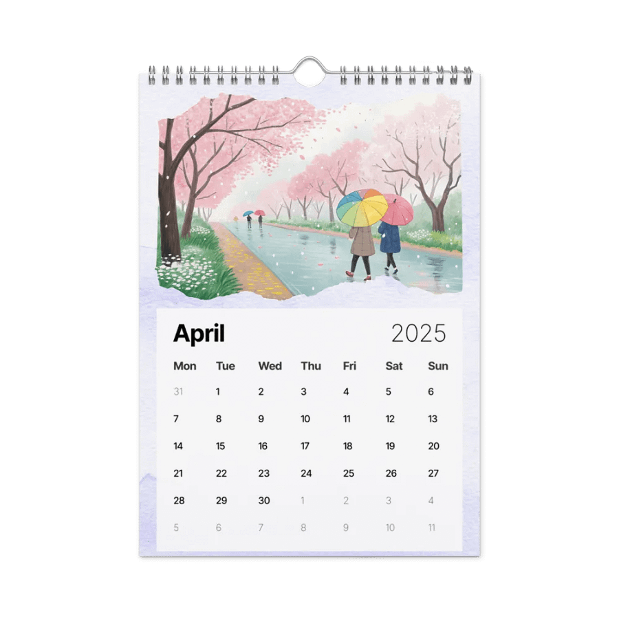 WATERCOLOR SEASONAL SCENES WALL CALENDAR 2025 product image (1)