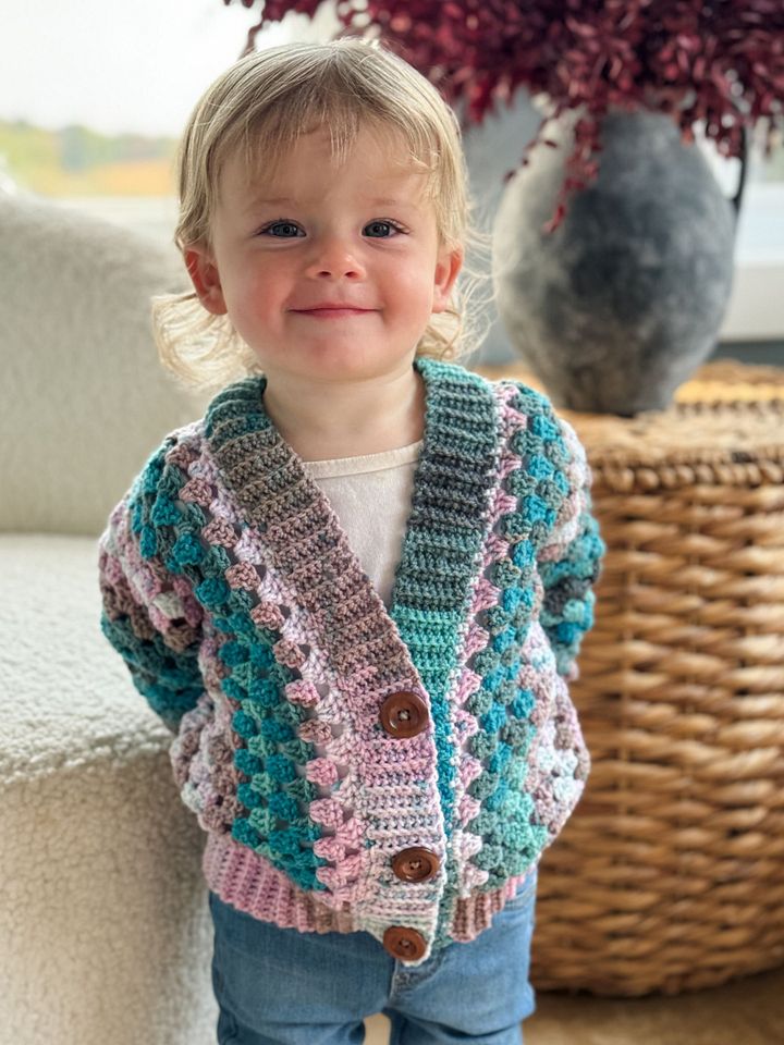 Children's Cascade Cardigan Crochet Pattern product image (1)