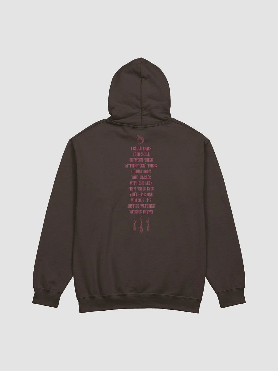 'I Could Crack Your Skull Between These M*therf*ck'n Thighs' Hoodie (dark colours / design on back) (colours available) product image (1)