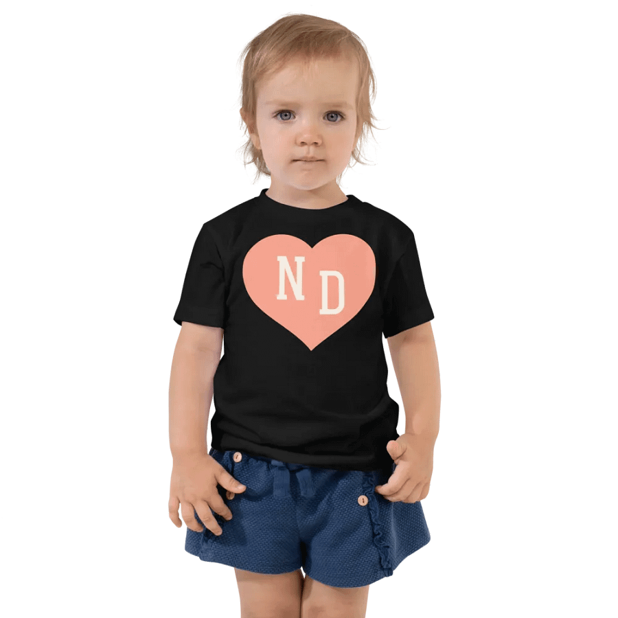 ND Heart Peach Unsiex Toddler T-shirt product image (5)