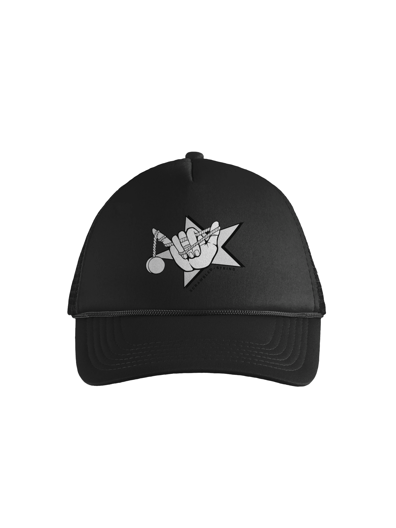 Scrambled String Star Trucker Hat Black product image (5)